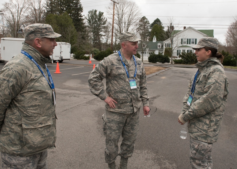 Mass. ANG commander visits National Guardsmen supporting the Boston Marathon