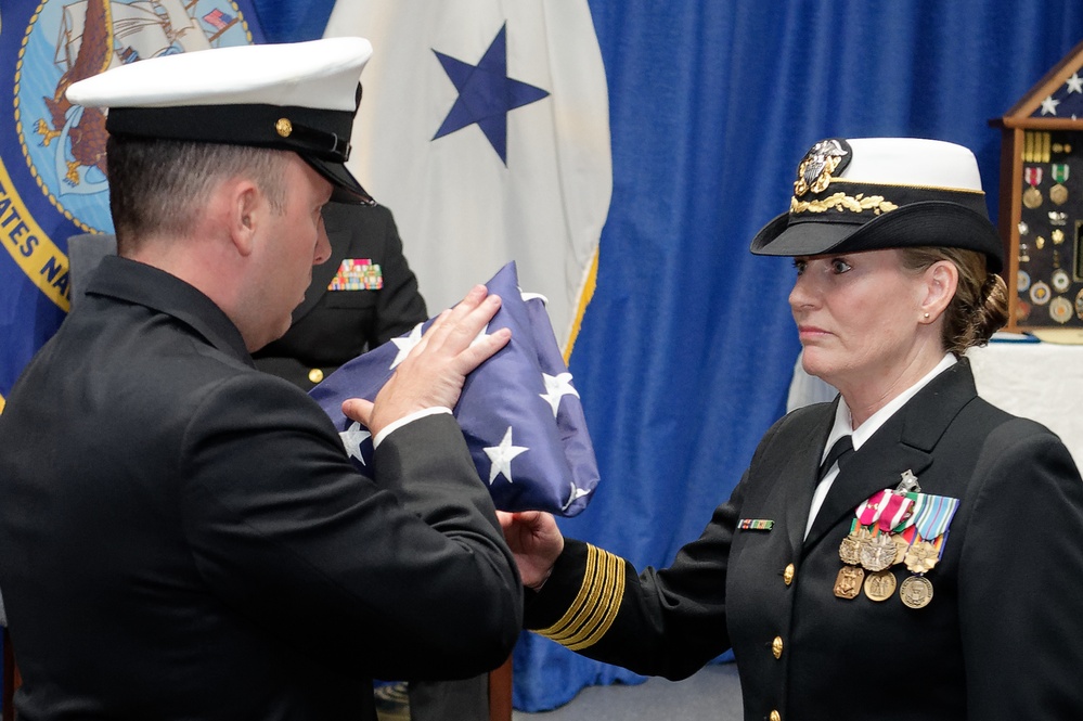 Flag Folding Ceremony at Navy Medicine West