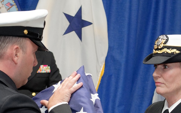 Flag Folding Ceremony at Navy Medicine West