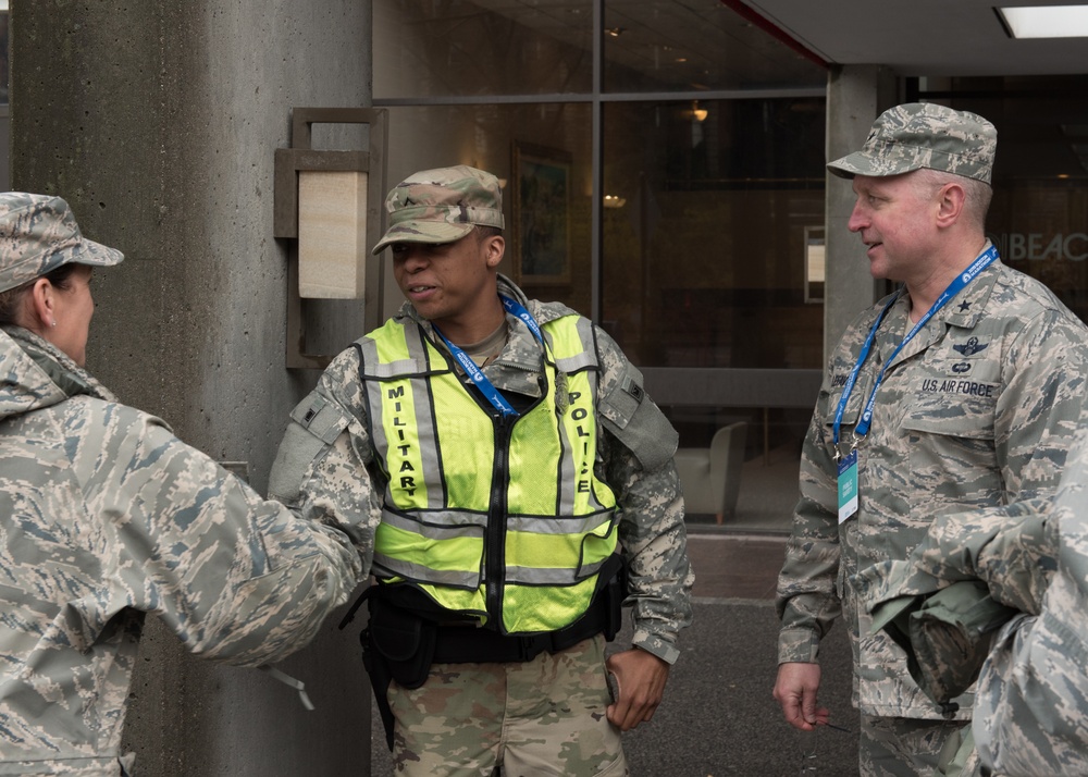 Mass. ANG commander visits National Guardsmen supporting the Boston Marathon