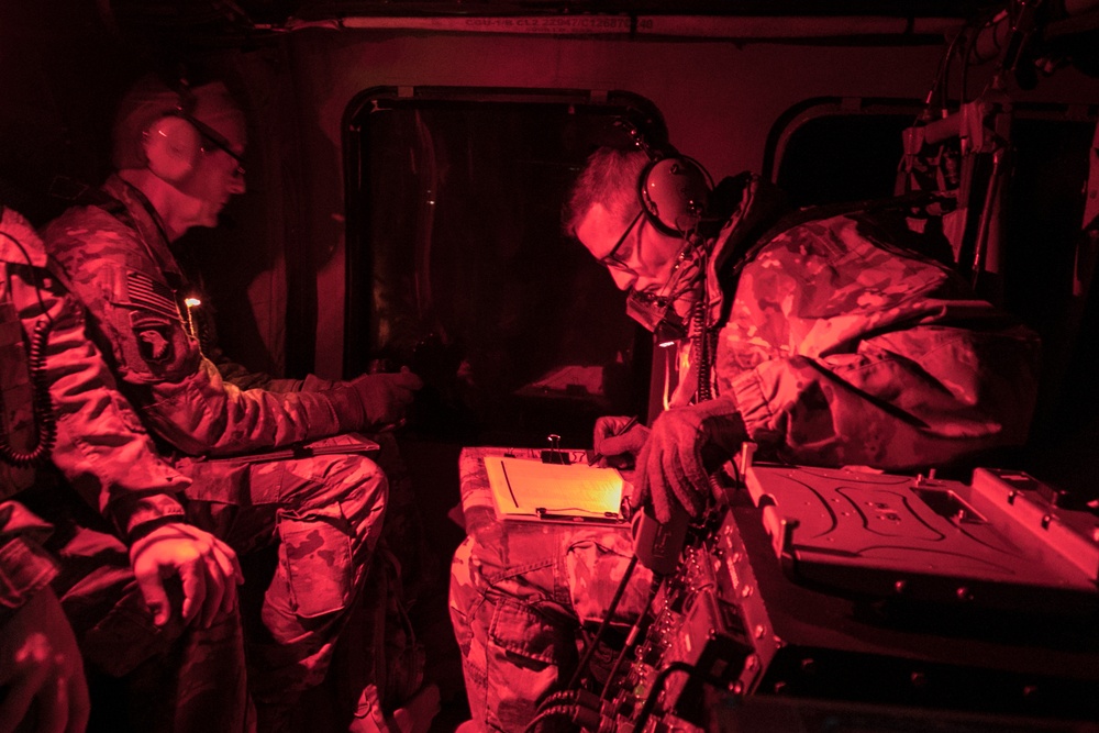 U.S. Army Brig. Gen. J.B. Vowell and Col. Tom Burke observe and oversee training at Lightning Strike 19
