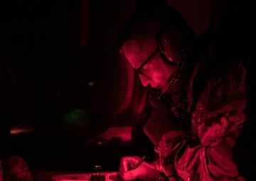 U.S. Army Brig. Gen. J.B. Vowell and Col. Tom Burke observe and oversee training at Lightning Strike 19