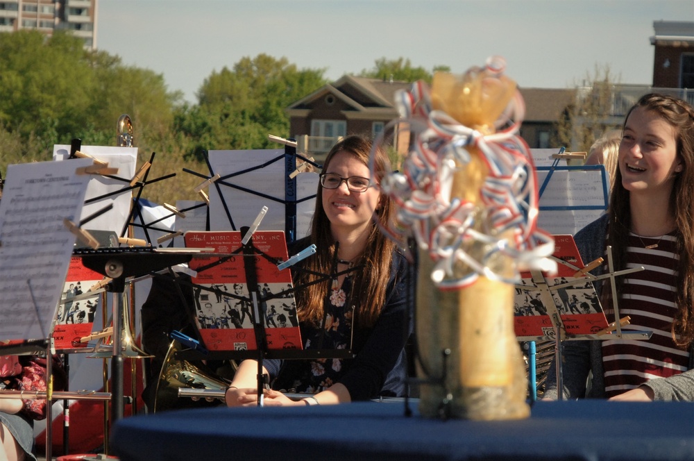 Kimberly High School Band performs aboard USS Wisconsin