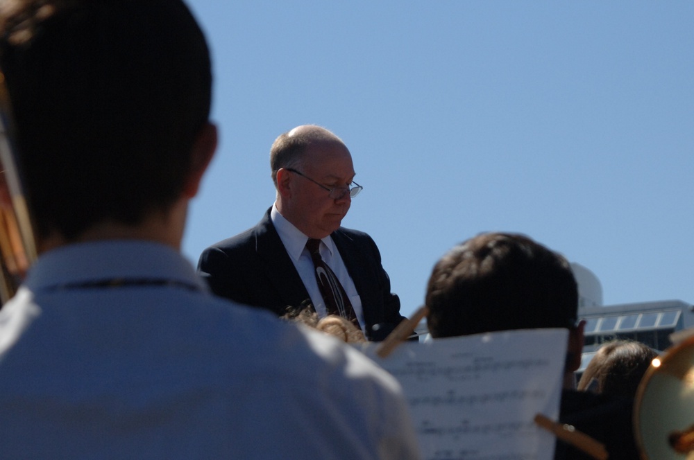 Kimberly High School Band Performs aboard USS Wisconsin