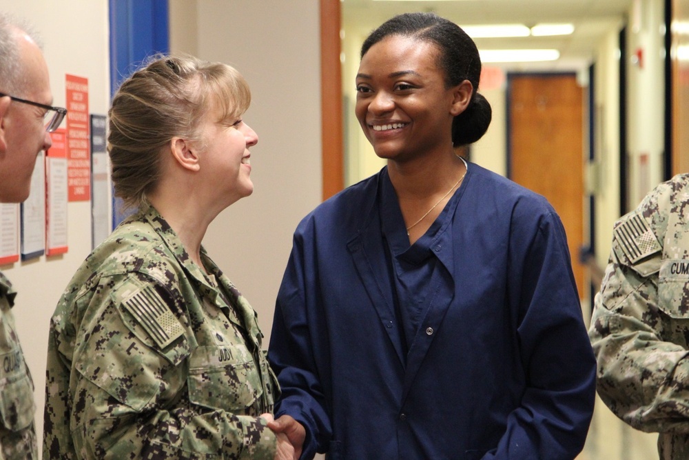 HM3 Daniella Spence Promotes Via Meritorious Advancement Program at Naval Hospital Rota