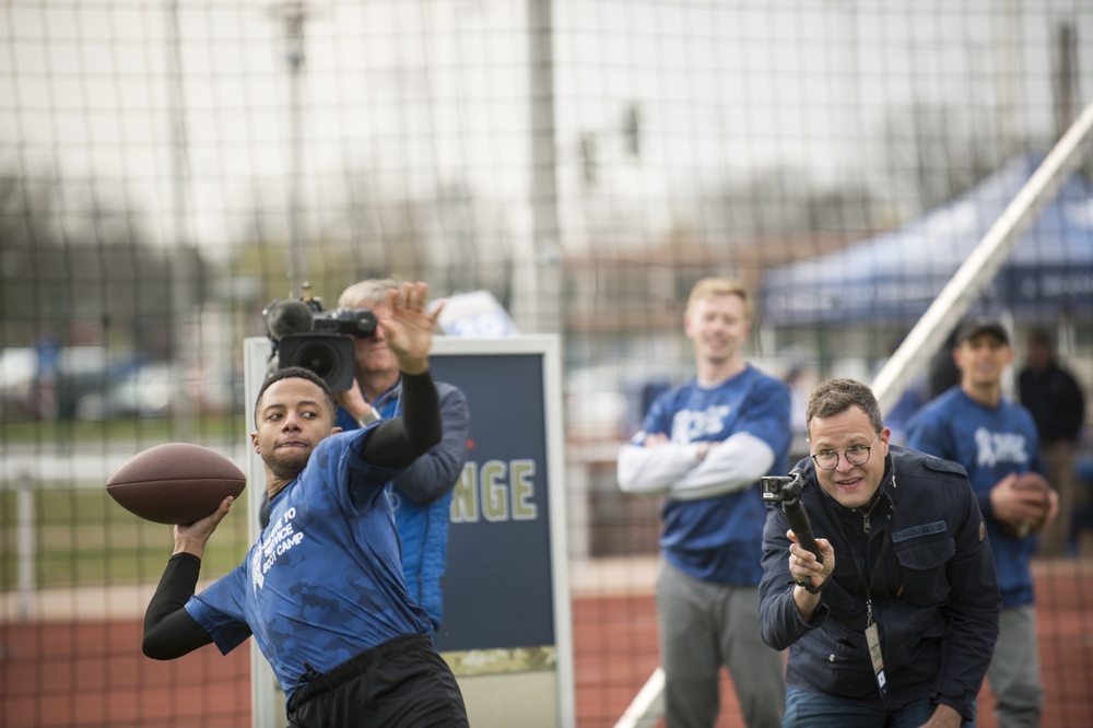 Former Army officer, current NFL player gives back to service members in Germany