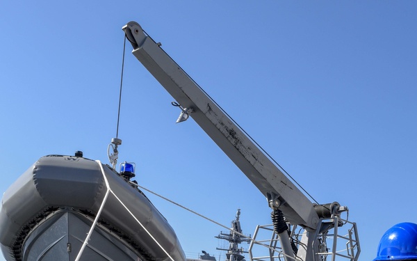 Launch of Rigid-hull Inflatable Boat