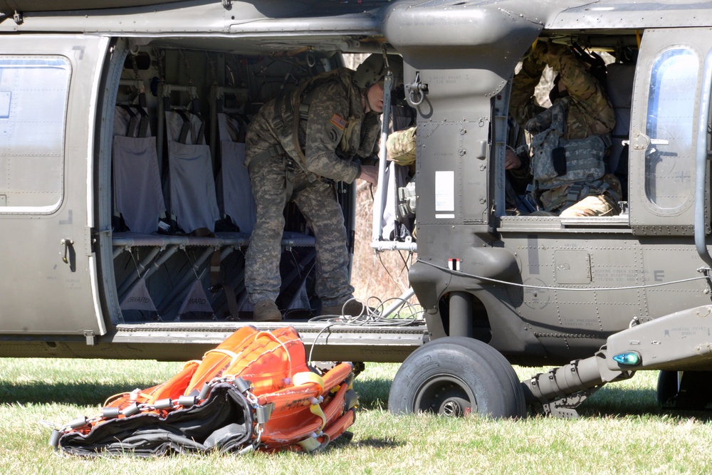 New York Army National Guard helicopters conduct fire bucket training on Round Lake