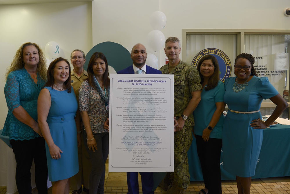 JBPHH commander sign Sexual Assault Prevention and Response proclamation