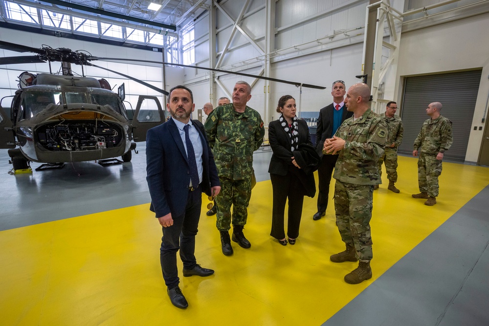 Albanian Minister of Defense visits New Jersey Army National Guard Aviation Facility