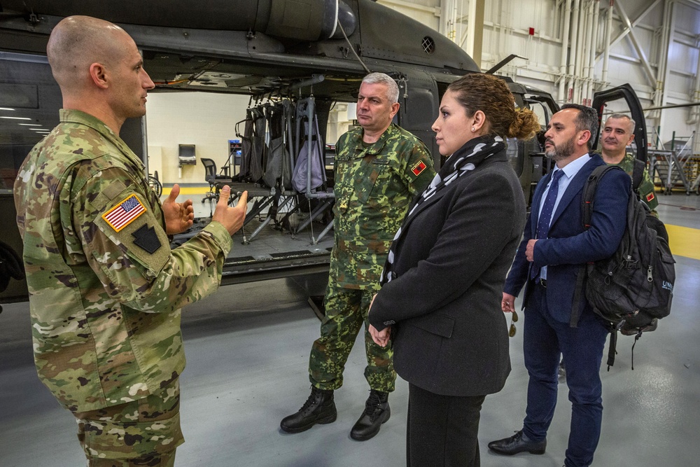 Albanian Minister of Defense visits New Jersey Army National Guard Aviation Facility