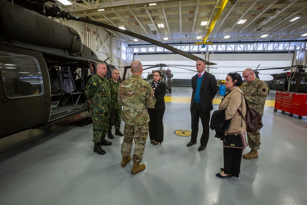 Albanian Minister of Defense visits New Jersey Army National Guard Aviation Facility