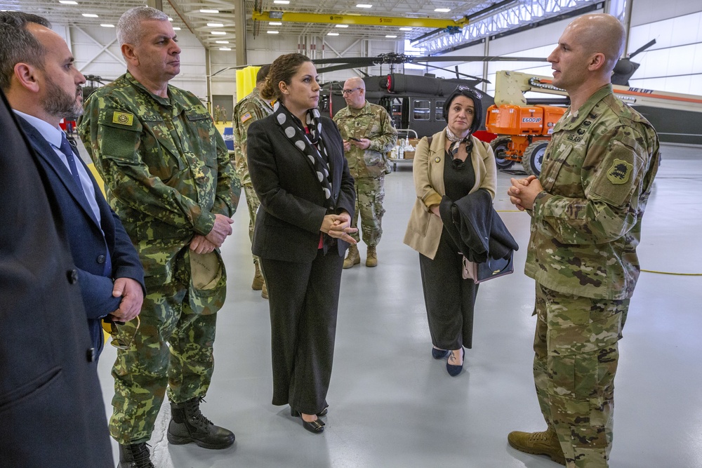 Albanian Minister of Defense visits New Jersey Army National Guard Aviation Facility