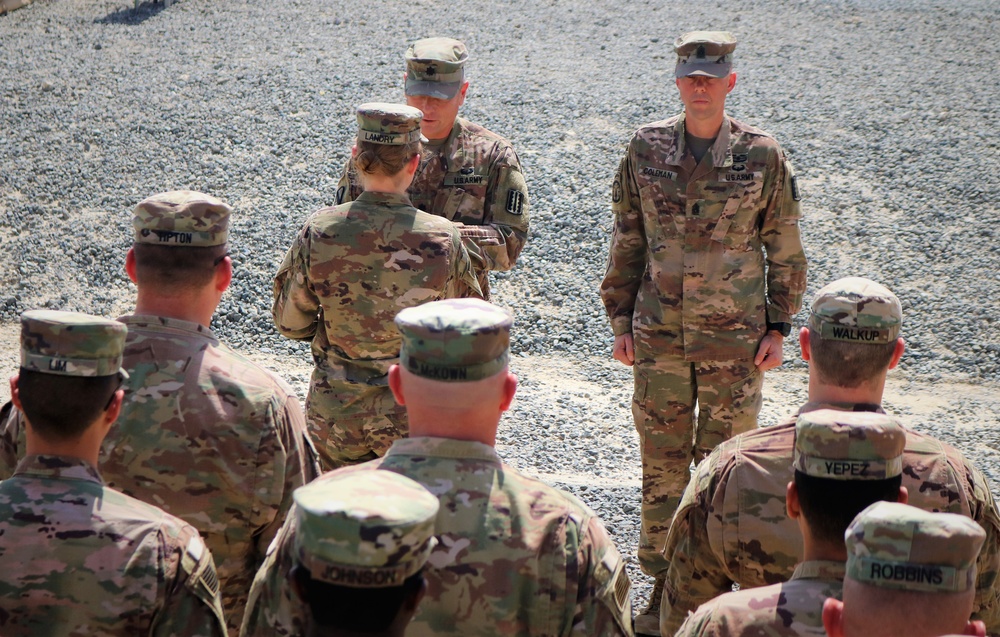 Task Force Cavalier Promotion and Awards Ceremony for Cpl. Rebecca Landry