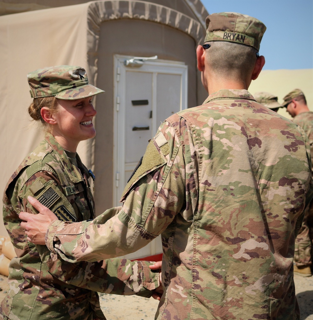 Task Force Cavalier Promotion and Awards Ceremony for Cpl. Rebecca Landry