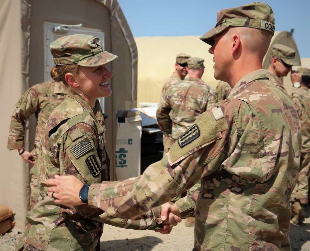 Task Force Cavalier Promotion and Awards Ceremony for Cpl. Rebecca Landry