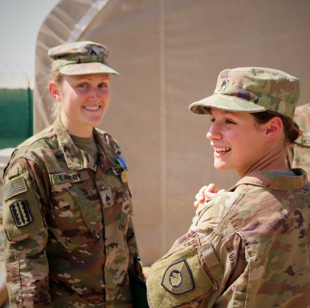 Task Force Cavalier Promotion and Awards Ceremony for Cpl. Rebecca Landry