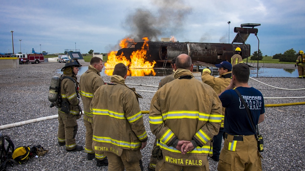 Sheppard AFB Fire Department Live-fire Training