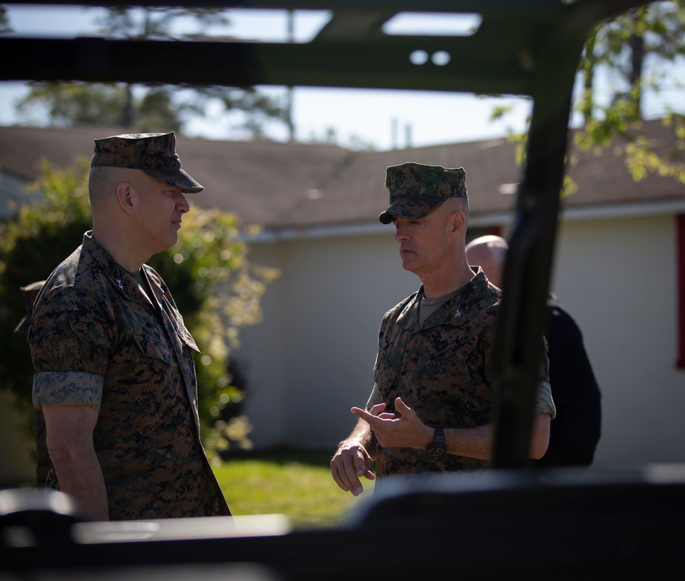 Maj. Gen. William F. Mullen visits Camp Johnson