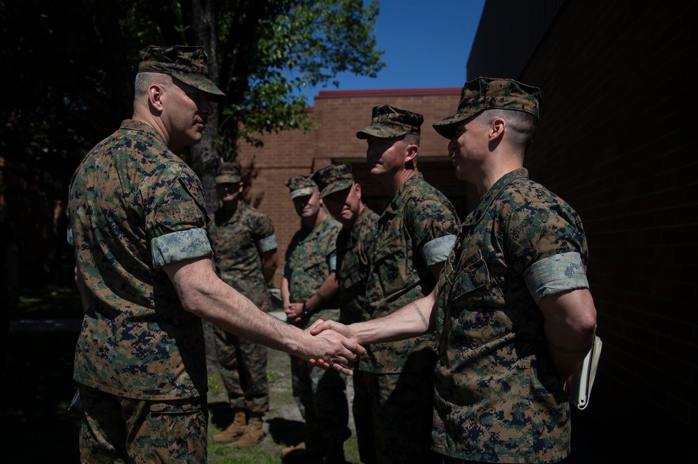 Maj. Gen. William F. Mullen visits Camp Johnson