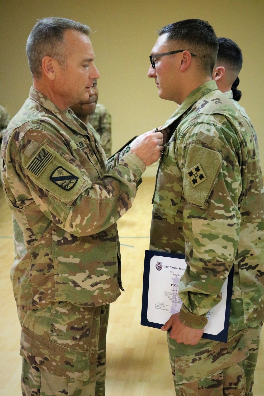 247th Quartermaster Company Certificates of Achievement and Awards Ceremony