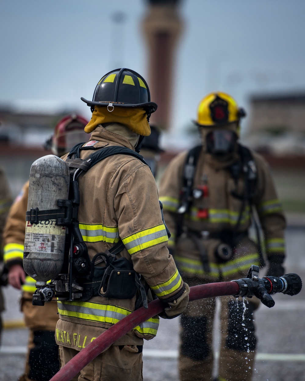 Sheppard AFB Firefighters training exercise
