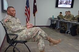 MG Sargent welcomes Army Medical Department Students to Joint Base San Antonio