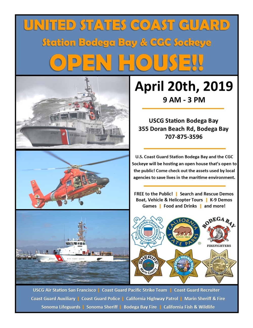 Coast Guard Station Bodega Bay to host open house