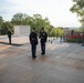 Tomb of the Unknown guard completes final walk, places a single rose at each crypt