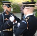 Tomb of the Unknown guard completes final walk, places a single rose at each crypt