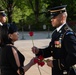 Tomb of the Unknown guard completes final walk, places a single rose at each crypt