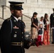 Tomb of the Unknown guard completes final walk, places a single rose at each crypt