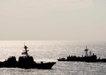 USS Preble And HMAS Melbourne Participate In Cooperative Deployment.