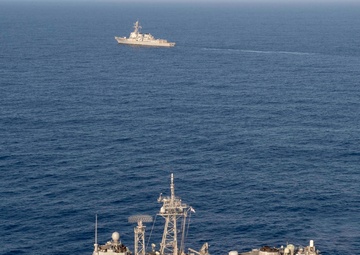 USS Preble And HMAS Melbourne Participate In Cooperative Deployment.