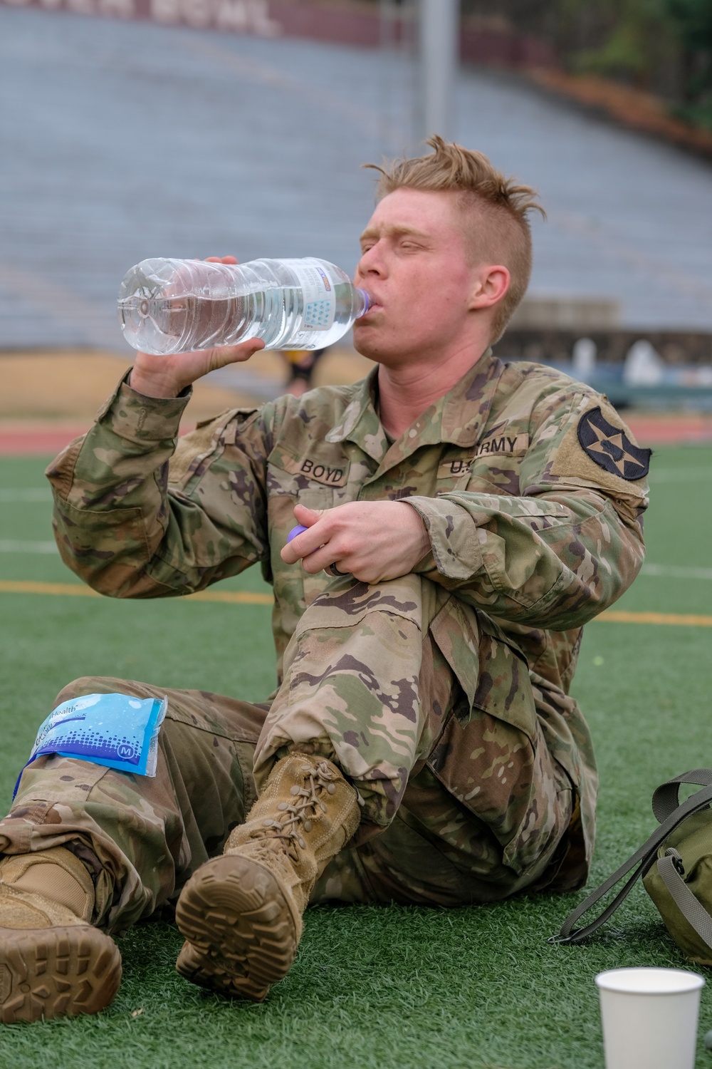 2CAB Soldier Rests After Grueling Ruck March