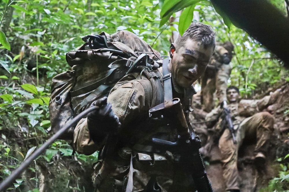 Soldiers partake in Jungle Skills Course