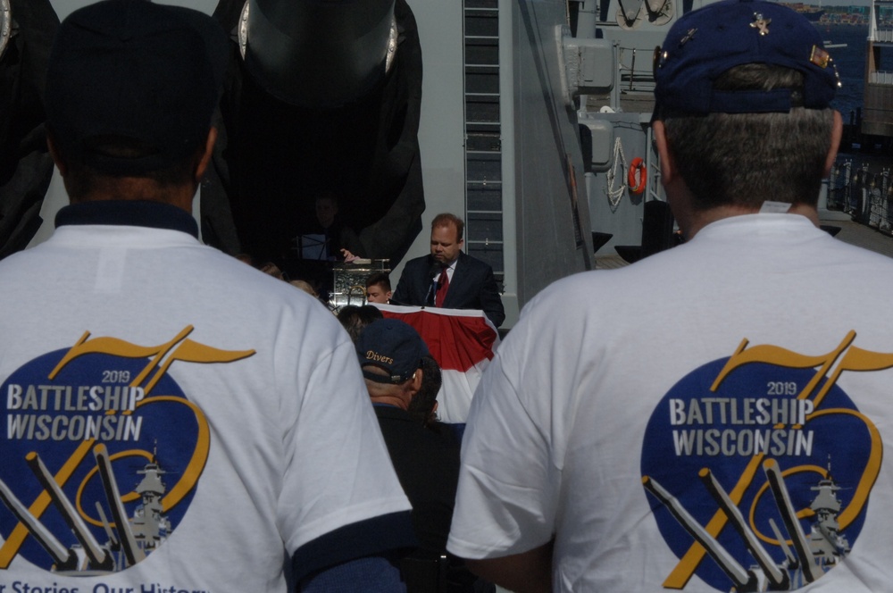 USS Wisconsin's 75th Anniversary