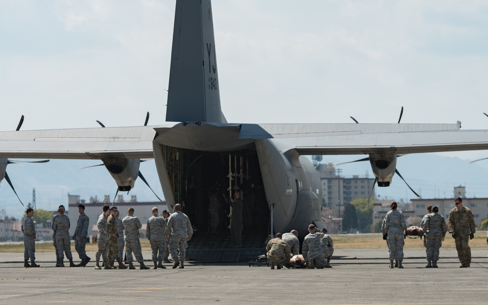 374th MDG trains in patient air evacuation