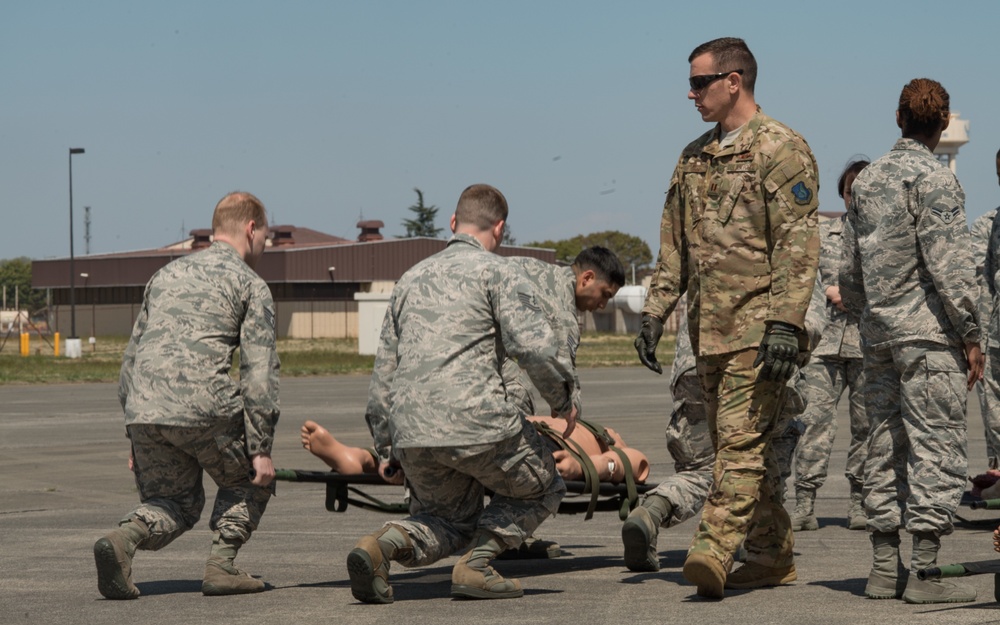 374th MDG trains in patient air evacuation