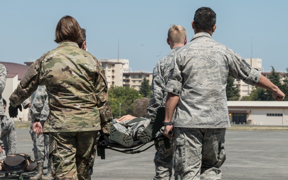 374th MDG trains in patient air evacuation