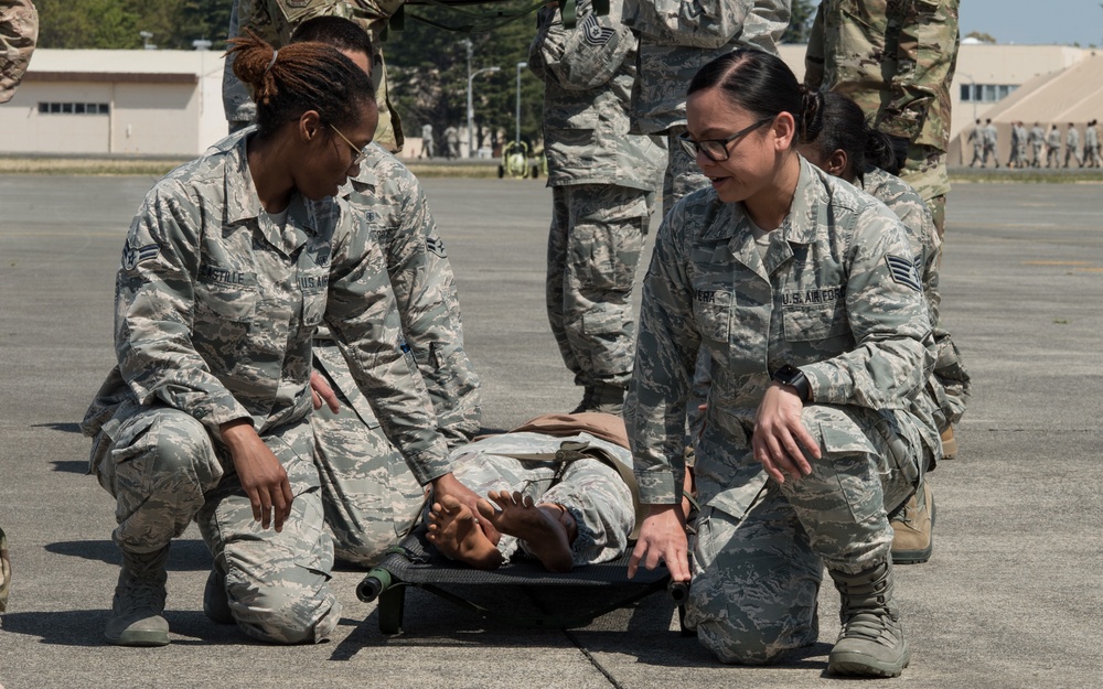 374th MDG trains in patient air evacuation