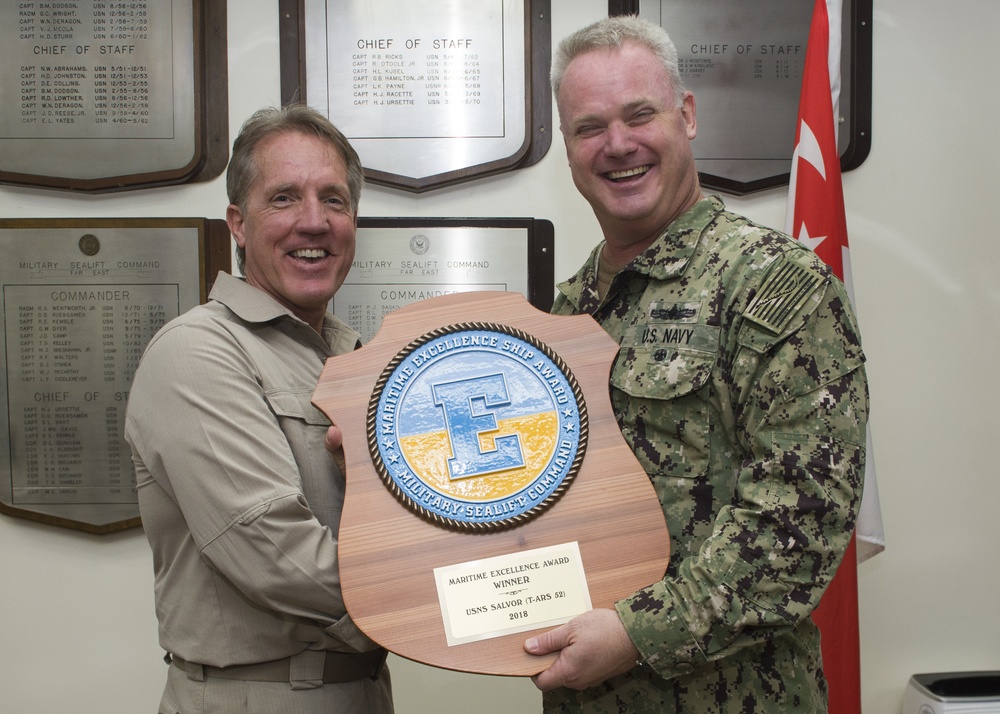 USNS Salvor (T-ARS 52) Awarded the 2018 Military Sealift Command Maritime Excellence Award.