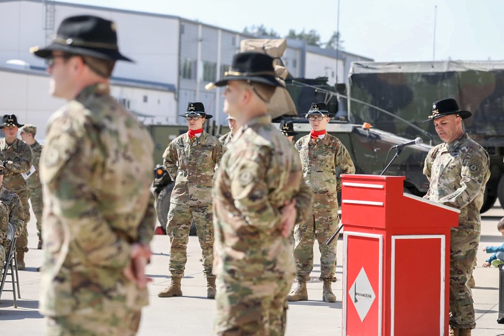 Delta Troop, Regimental Engineer Squadron change of command