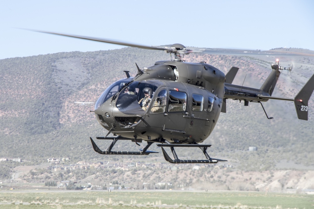 UH-72 Lakotas Depart Colorado National Guard High Altitude Aviation Training Site