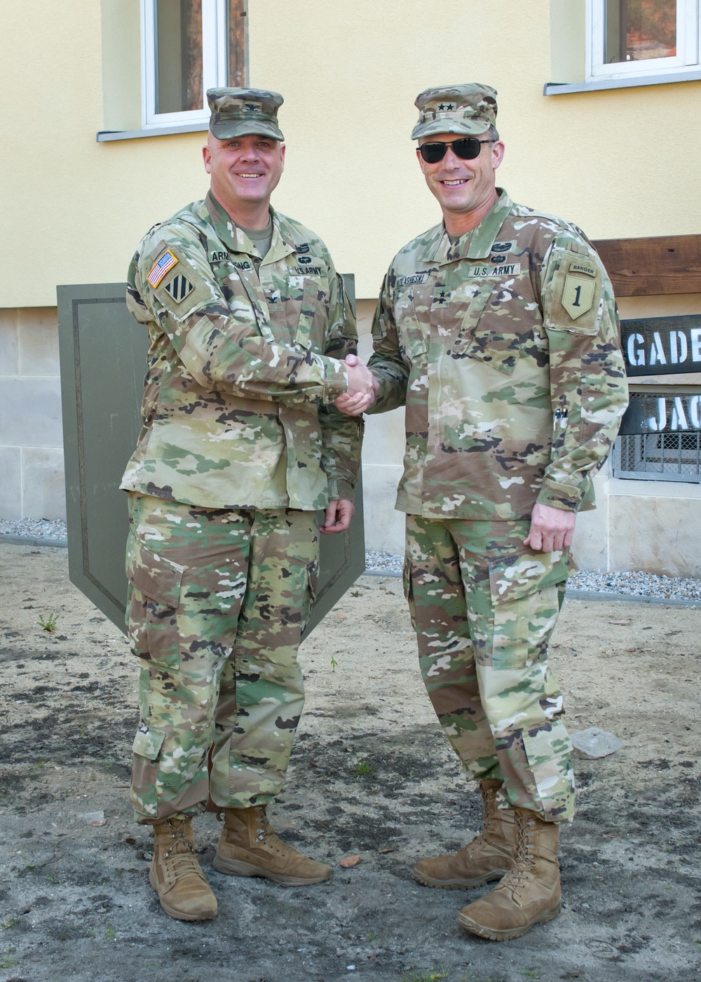 Commanding General, 1st Infantry Division Major General John S. Kolasheski visited Col. Charles S. Armstrong, commander, 1st Armored Brigade Combat Team