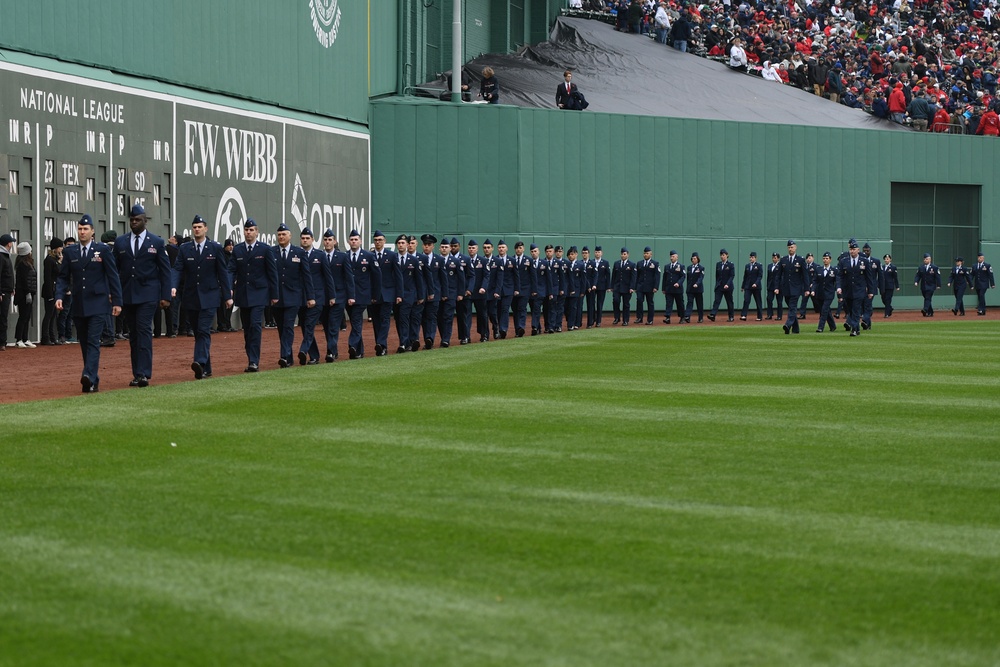 Airmen take part in pre-game activities