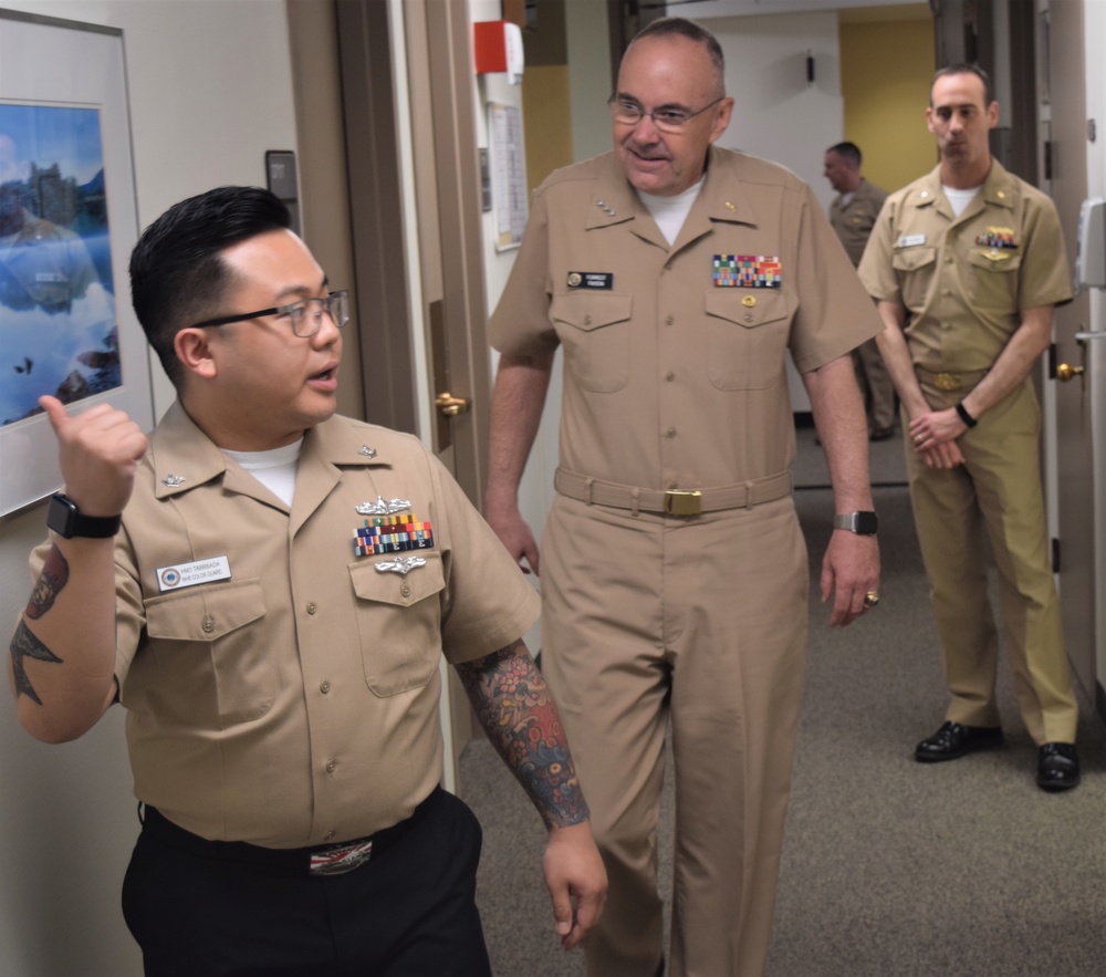 With a corpsman leading the way...