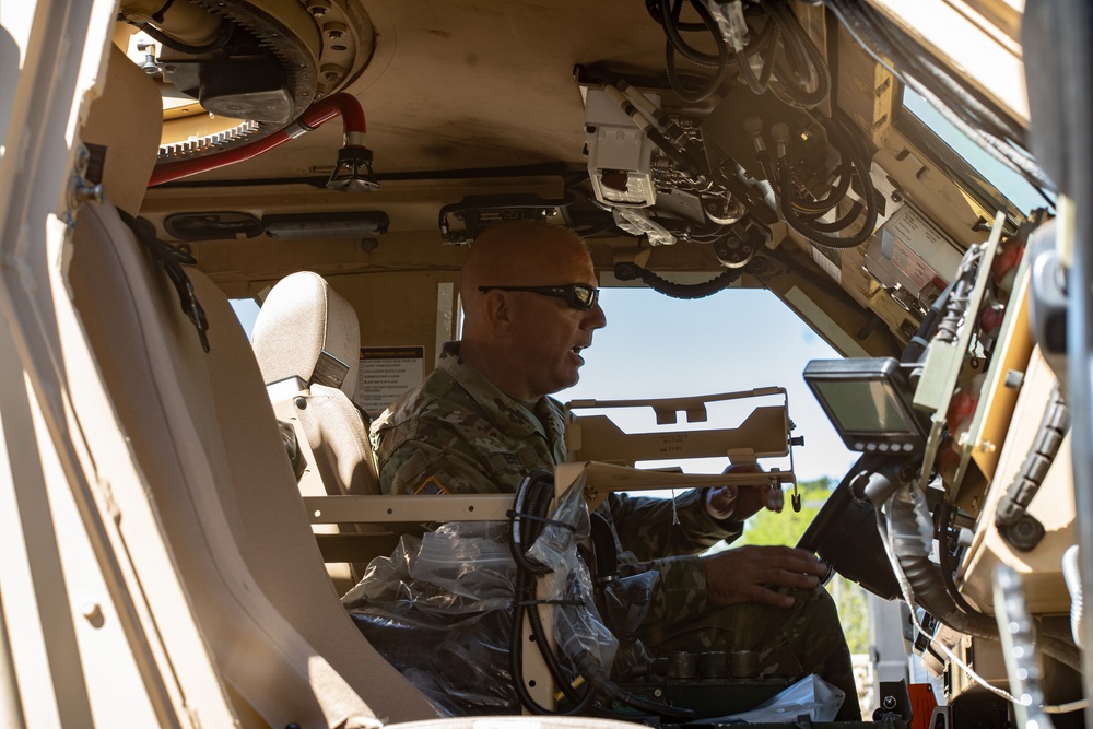 FORT BRAGG, N.C. - Delaware National Guard command team tour Maneuver Area Training Equipment Site (MATES) at Fort Bragg, N.C. on April 16, 2019.
