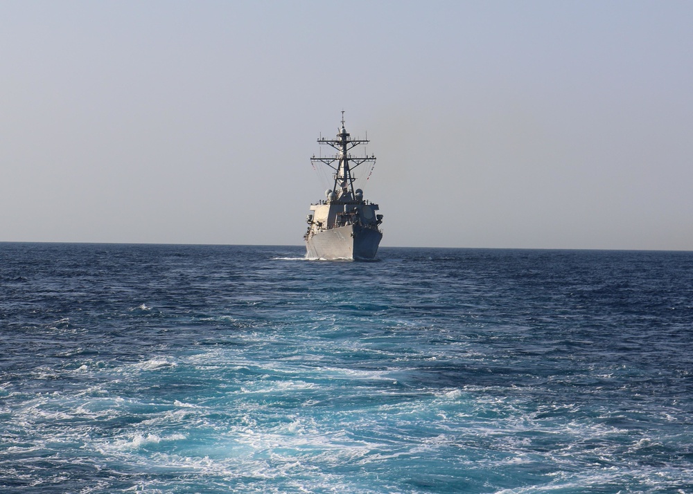 USS McFaul transits the Red Sea