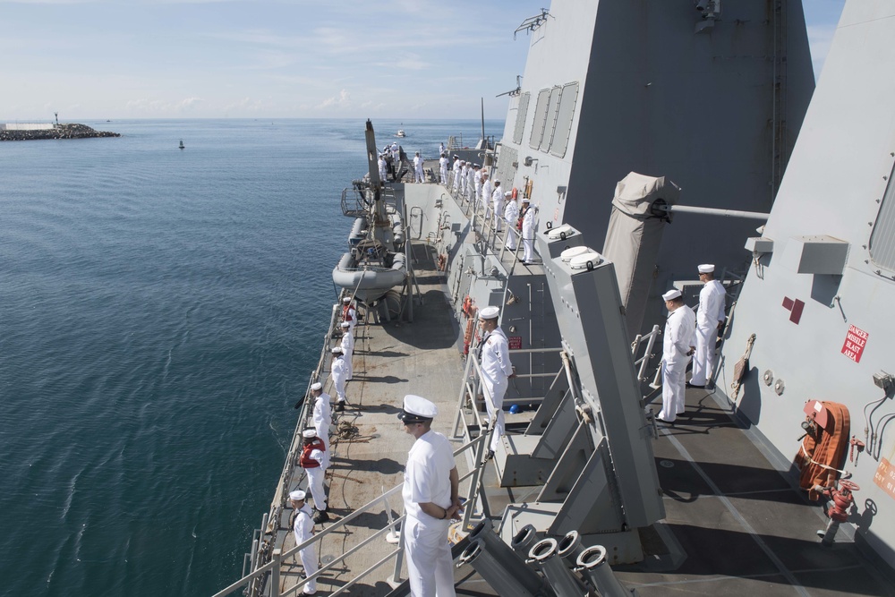 USS Spruance (DDG 111) arrives for Sea phase CARAT 2019